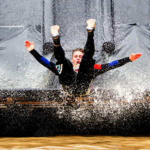 The Flyer: A 10m water slide into freezingly cold water